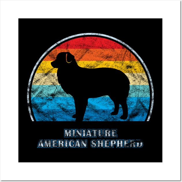 Miniature American Shepherd Vintage Design Dog Wall Art by millersye